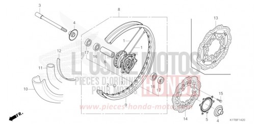 FRONT WHEEL CRF300LAS de 2025